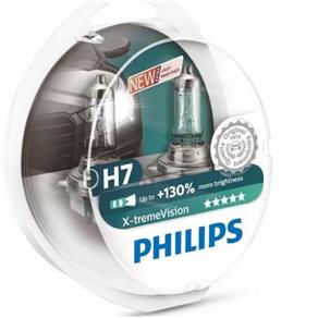 Par Lampada Philips H7 X-treme Vision Plus 130 Luz 3500k