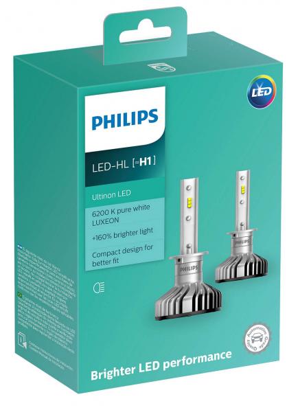 Par Lâmpada Philips Led Ultinon H1 6200K 160%