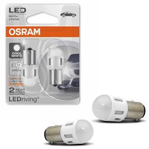 Par Lampada Pingo LED Osram LEDriving 1 Polo Trava Reta BA15S P21W 6000K 1.2W 12V Tonalidade Branca