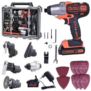 Parafusadeira e Furadeira à Bateria 20V 6 em 1 Matrix Black & Decker - Bivolt