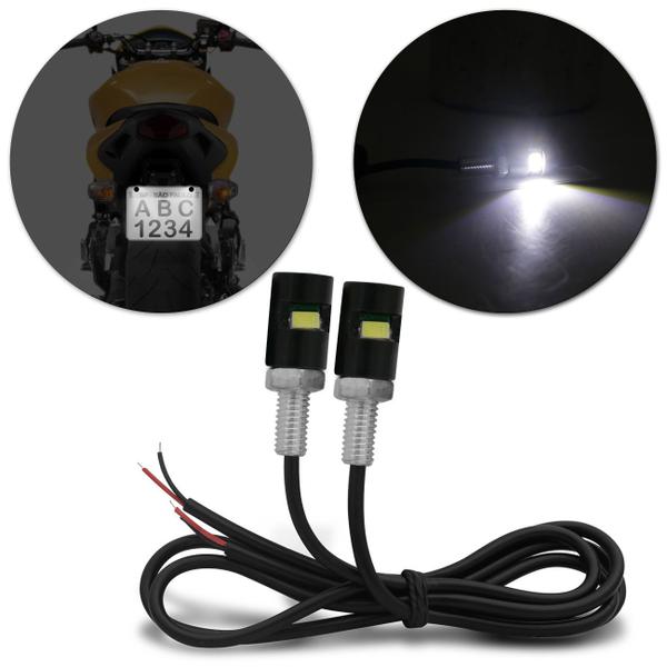 Parafuso LED para Luz de Placa Universal Carro Moto Tuning Par - St