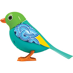 Pássaro Eletrônico DigiBirds Amber Azul Claro/Verde - DTC