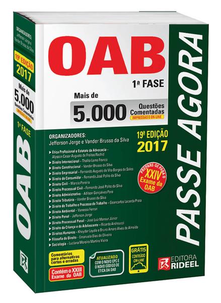 Passe Agora OAB 1ª Fase - 5.000 Questões Comentadas - Rideel