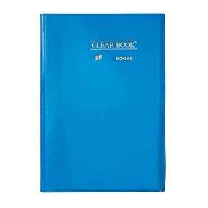 Pasta Catálogo 30 Sacos - Ofício - Polipropileno - Transparente - Clear Book - Azul