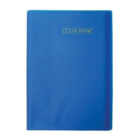 Pasta Catálogo 10 Sacos Plásticos Oficio Clear Book YES - Azul