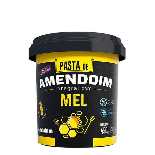 Pasta de Amendoim com Mel Orgânico - Mandubim 450gr