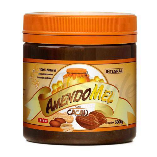 Pasta de Amendoim Crocante com Cacau Amendomel (500g) - Thiani Alimentos