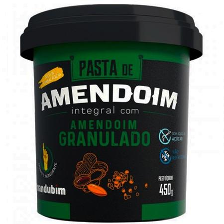 Pasta de Amendoim Integral com Amendoim Granulado 450g - Mandubim