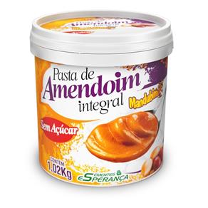 Pasta de Amendoim Integral com Amendoim Granulado - Mandubim - Pasta de Amendoim - 1 KG