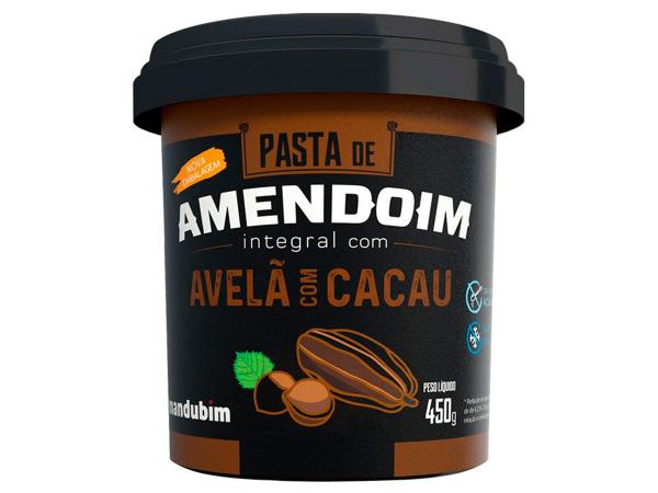 Pasta de Amendoim Integral com Avelã Cacau 450g Mandubim