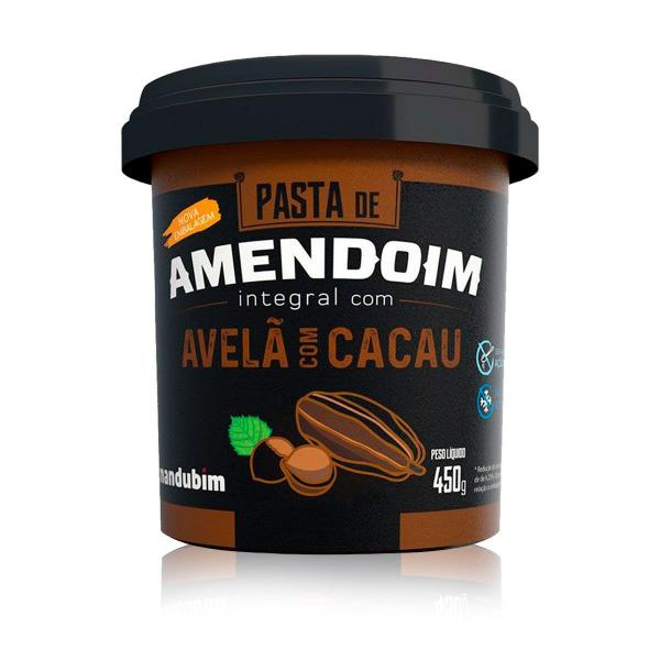 Pasta de Amendoim Integral com Avelã e Cacau 450g - Mandubim
