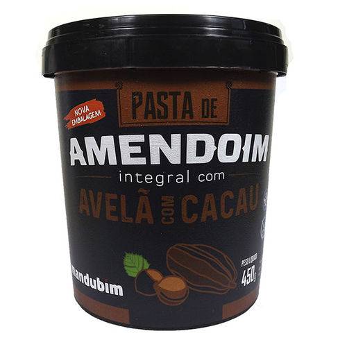 Pasta de Amendoim Integral com Avelã e Cacau Mandubim 450g