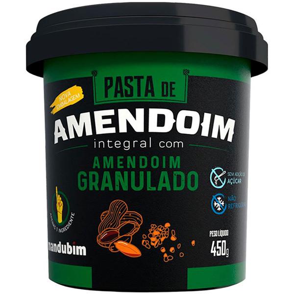 Pasta de Amendoim Integral com Granulado (450g) - Mandubim