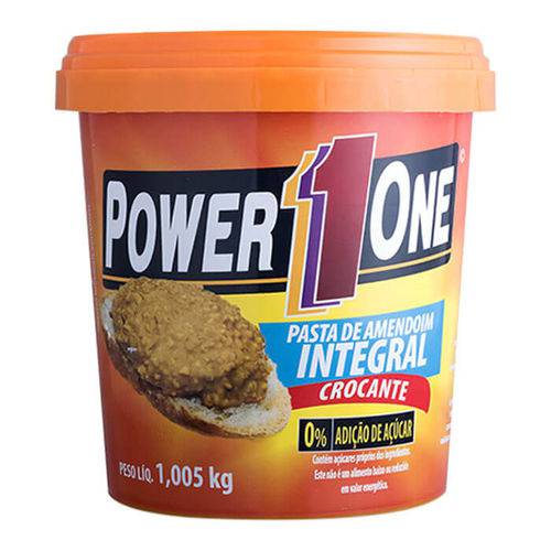 Pasta de Amendoim Integral Crocante - Power1one - 1kg