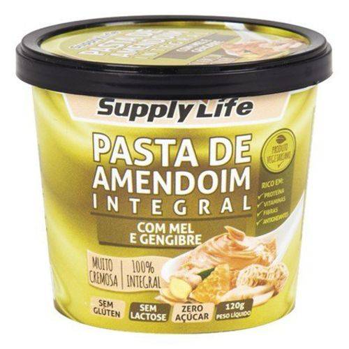 Pasta de Amendoim Integral Mel/gengibre 120g Supply Life