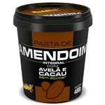 Pasta de Amendoim Integral Sem Açúcar Mandubim Cacau e Avelã 450g