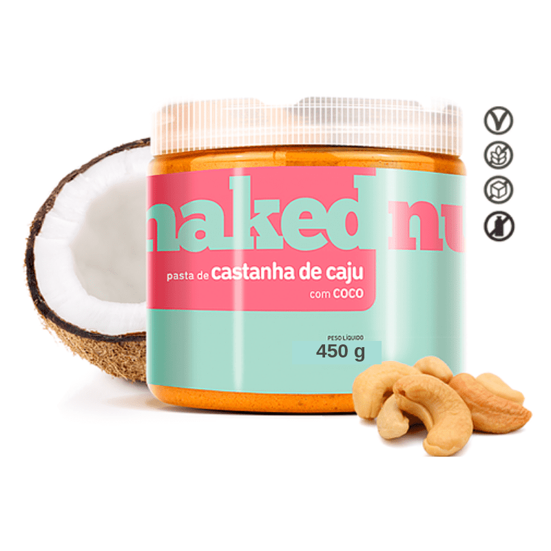 Pasta de Castanha de Caju com Coco - Naked Nuts - 450g