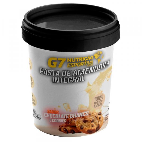 Tudo sobre 'Pasta G7 de Amendoim Integral- 1,005Kg - Chocolate Branco e Cookies - G7 Nutrição Esportiva'