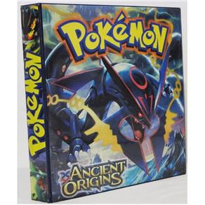 Pasta Pokémon Xy Origens Ancestrais 3 Aros + 20 Folhas Cards