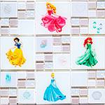 Pastilha de Vidro (30x30cm) Disney-15 Princesas Branco - Colortil