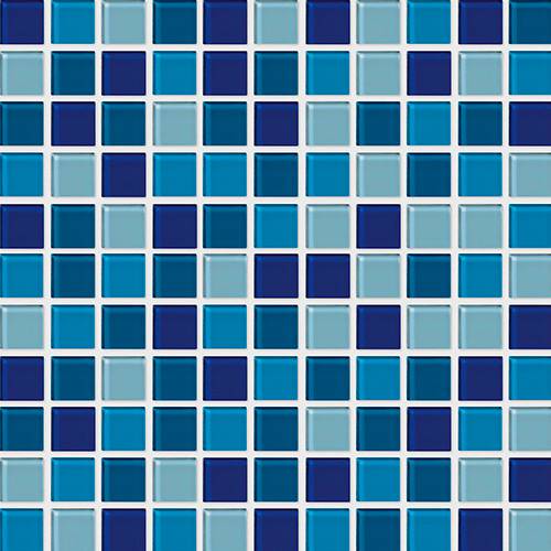 Pastilha de Vidro (30X30Cm) Miscelânia Mix-1 Azul - Colortil