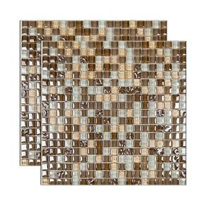 Pastilha de Vidro Galliano Placa 31x31cm Marrom Glass Mosaic Glass Mosaic