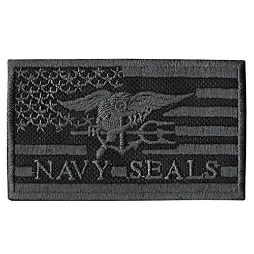 Patch Bordado - Bandeira Americana Logo Navy Seals EUA DV80825-422 Termocolante