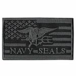 Patch Bordado - Bandeira Americana Logo Navy Seals EUA DV80825-422 Fecho de Contato