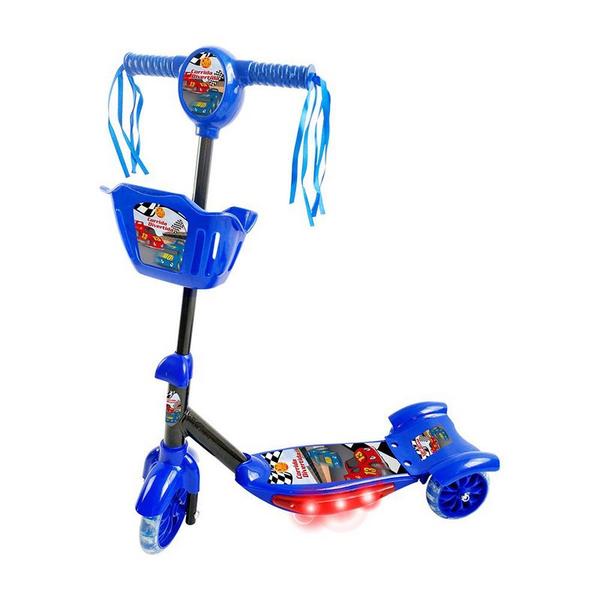 Patinete com Cesta Azul - Dm Toys