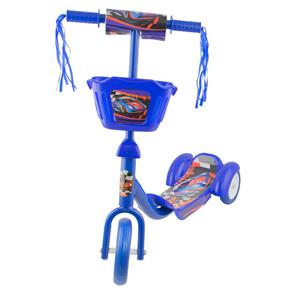 Patinete Infantil Bbr Toys 3 Rodas com Cesto Azul