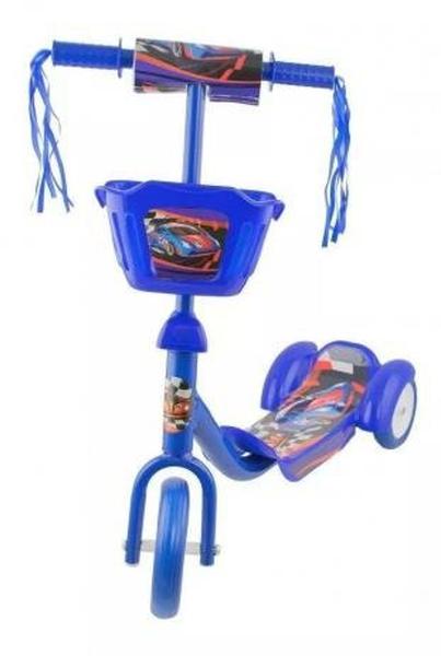 Patinete Infantil 3 Rodas com Cesto Azul - BBR Toys