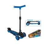 Patinete Radical Power Trinete 3 Rodas Dobrável Altura Ajustável Suporta Até 40kg Azul