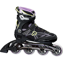 Patins Helix Lady Abec 5 80mm/82A Preto e Lilás - Fila