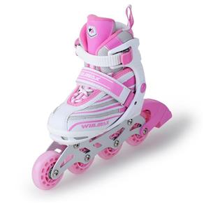 Patins In Line Ajustável Rosa Winmax WME05886A2M