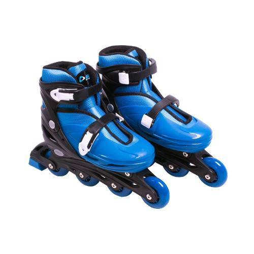 Patins In-Line Roller Radical Ajustável Azul - Tamanho G (37 a 40) - Bel Sports 367600