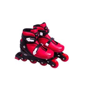 Patins Roller In Line Radical Ajustável Vermelho - 33-36