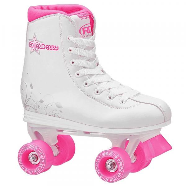 Patins Roller Derby Roller Star 350 - Branco e Pink 34