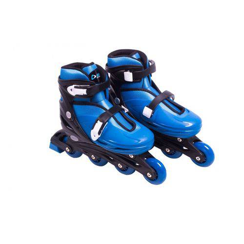 Patins Roller In Line Radical Ajustável Tam M 33 ao 36 Azul