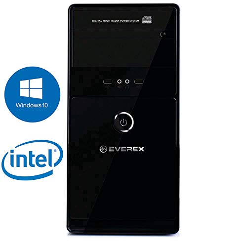 Pc Desktop Everex Intel Core I3 4gb 320gb Dvd Hdmi Windows 10 Pro Preto + Teclado Mouse