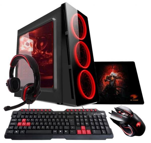 PC G-FIRE AMD A10 9700 8GB 1TB Radeon R7 2GB Integrada Computador Gamer GKAC HTG-284