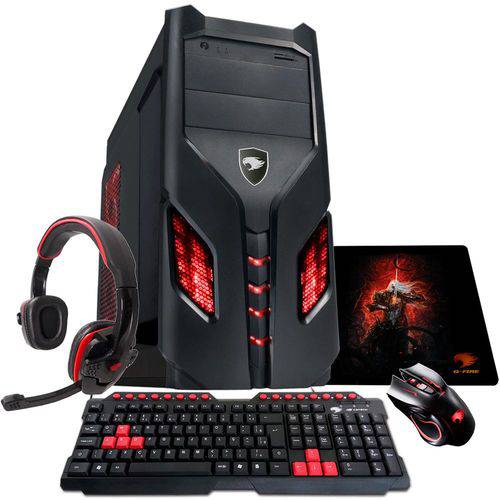 PC G-FIRE AMD A6 7400K 8GB 1TB Radeon R5 2GB Integrada Computador Gamer GKAC HTG-268