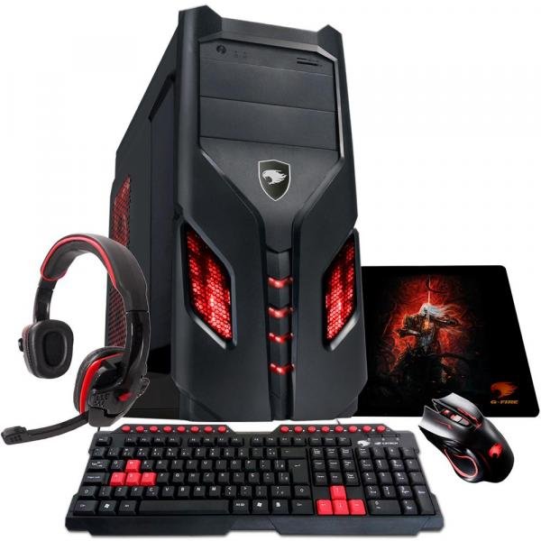 PC G-FIRE AMD A6 7400K 8GB 1TB Radeon R5 2GB Integrada Computador Gamer GKAC HTG-268R