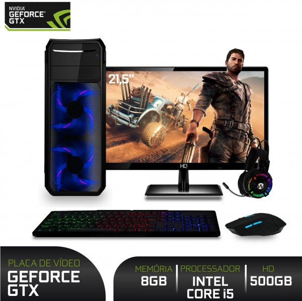 PC Gamer Completo com Monitor Full HD 21.5" Intel Core I5 8GB HD 500GB (Geforce GTX Ti 4GB) EasyPC Player