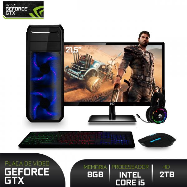 PC Gamer Completo com Monitor Full HD 21.5" Intel Core I5 8GB HD 2TB (Geforce GTX Ti 4GB) EasyPC Player