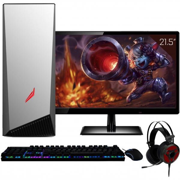 PC Gamer Completo EasyPC FullHD Intel Core I5 (GeForce GTX 1050Ti 4GB) 8GB HD 500GB Monitor 21.5" Full HD 2ms