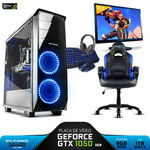 PC Gamer Completo Neologic NLI80966 Intel G5400 8GB (GeForce GTX 1050 2GB) 1TB + Cadeira Gamer Blue
