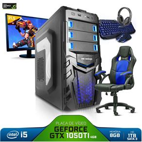 Pc Gamer Completo Smart Pc Smt81074 I5 8Gb (Geforce Gtx 1050Ti 4Gb) 1Tb + Cadeira Gamer