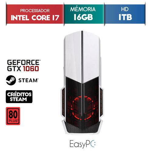 PC Gamer EasyPC MustPlay Intel Core I7 3.8ghz (ASUS GeForce GTX 1060 6GB) 16GB HyperX HD 1TB 500W Thermaltake Versa N21