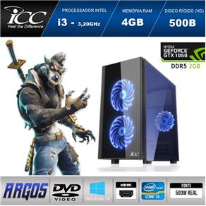 PC Gamer ICC AG2341DW Intel Core I3 3,2 Ghz 4GB 500gb GeForce GTX 1050 2GB DDR5 128Bits DVDRW HDMI FULL HD Windows 10