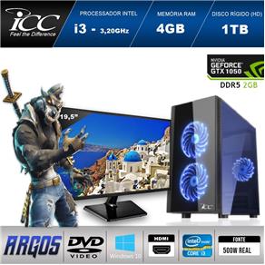 PC Gamer ICC AG2342DWM19 Intel Core I3 3,2 Ghz 4GB 1TB GeForce GTX 1050 2GB DDR5 DVDRW Monitor LED 19 Windows 19,5"